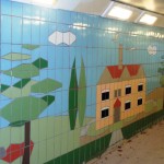 Fiveways Subway Tiling Detail Trees and House
