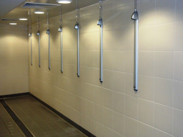 Brentford Fountain Leisure Centre, Showers Close Up