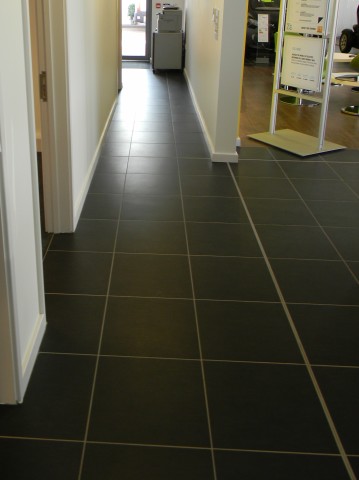 Corridor floor tiling